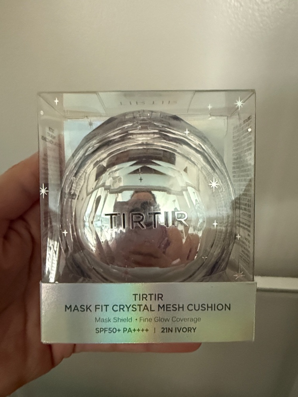 TIRTIR Mask Fit Crystal Mesh Cushion SPF50+ PA++++ - 2N Ivory (Silver Compact)